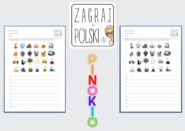 Kartkówka z ikonami - "Pinokio"