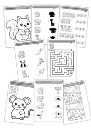 Zabawy ze zwierzętami – 30 kart pracy dla dzieci 3–5 lat (PDF do druku)