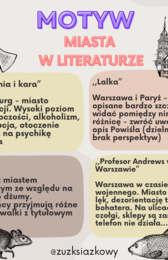 Motyw miasta w literaturze wklejka notatka