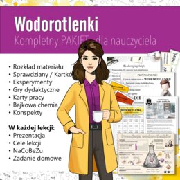 Wodorotlenki: Kompletny PAKIET materiałów do całego działu dla nauczyciela (chemia, kl 7/8).