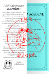 NAKŁADKA na świadectwo - KLASA 7 (PAKIET 2 WERSJI)