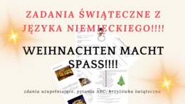 Zadania świąteczne z języka niemieckiego – Weihnachten macht Spaß!