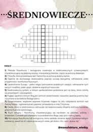 Krzyżówka - średniowiecze