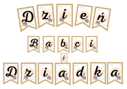 Dzień Babci i Dziadka - napis girlanda tylko 3 zł, każda litera A4