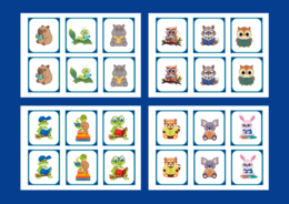 DZIEŃ KSIĄŻKI – zwierzęta – memory – 42 szt. – biblioteka – przedszkole – świetlica