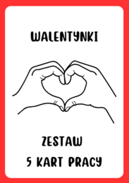Walentynki karty pracy dla młodszych uczniów