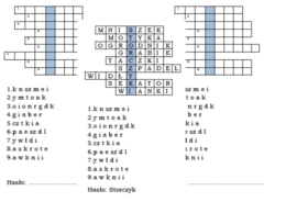 Ogrodniczy logogryf dla klasy