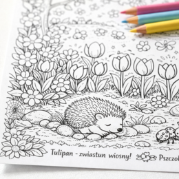 Kolorowanka "Wiosenny ogród"