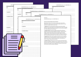 📘Karty pracy: DOBRO I ZŁO – wypowiedź argumentacyjna - argumentacja + odpowiedzi (egzamin ósmoklasisty)