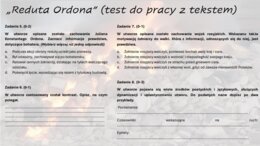 Zestaw testów powtórzeniowych/wprowadzających "Śmierć Pułkownika", "Reduta Ordona", "Świtezianka"