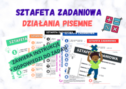 Sztafeta zadaniowa - działania pisemne / klasy 5-8