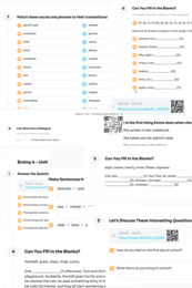 Brainy 4 - Unit 1 - karta pracy - First Day at School (24/25) - numbers, school objects - Krzyżówka GRATIS
