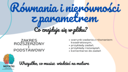 Równania i nierówności z parametrem