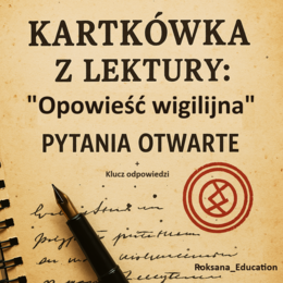 Kartkówka + karta odpowiedzi – „Opowieść wigilijna”: przemiana głównego bohatera i przesłanie utworu