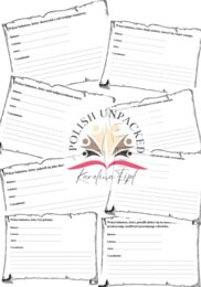 42 karty "Wskaż bohatera, który...", powtórki egzamin ósmoklasisty, lektury obowiązkowe