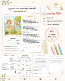 Czytanka: Dwie dziewczynki w ogrodzie