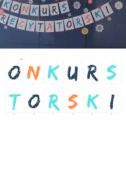 Napis - Konkurs recytatorski - Girlanda