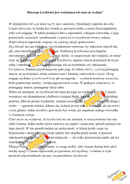 Lekcja wychowawcza kl. 6-8 "Dlaczego życzliwość jest ważniejsza niż nam się wydaje?"