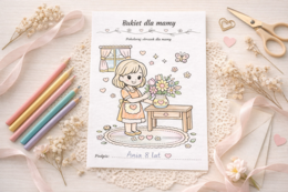 Bukiet dla mamy [Kolorowanka]