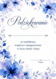 Dyplomy Podziękowania dla rodziców