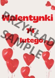 Plakat i girlanda na walentynki