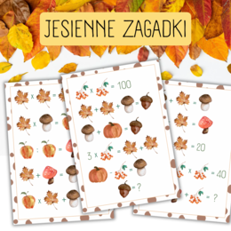 JESIENNE ZAGADKI - łamigłówki.