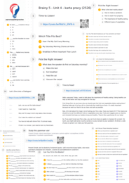 Brainy 5 – Unit 4 – karta pracy