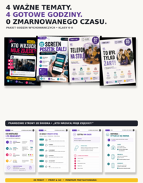 Pakiet 4 godzin wychowawczych | Prywatność, telefon, żarty i relacje | Klasy 6–8 | PRINT & GO