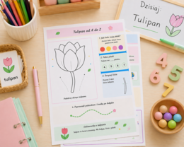 Tulipan od A do Z. Karta pracy dla 5-6 latków