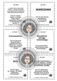 Pakiet 8 gier "Kto ma...? Ja mam..." do powtórek z lektur obowiązkowych w klasach 7 i 8.