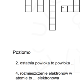 Budowa atomu-krzyżówka