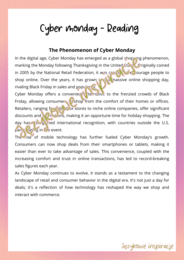 Cyber Monday - gotowa lekcja