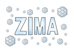 Alfabet zimowy A–Z – dekoracja sali i gazetki | Litery + śnieżynki i gwiazdki