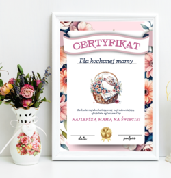 Zestaw na Dzień Mamy : Zaproszenie na dzień Mamy, Kartki na dzień mamy, Certyfikat dla Mamy, Kotyliony dla Mamy ❤️