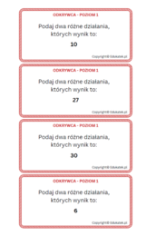 Trening tabliczki mnożenia - poziom 1