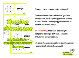 Domino chemiczne - węglowodory - wzory strukturalne i nazwy