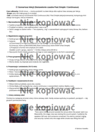 Scenariusz lekcji z ćwiczeniami do druku Past Simple v. Continuous B1
