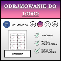 Domino - Odejmowanie do 10000 | matematyka