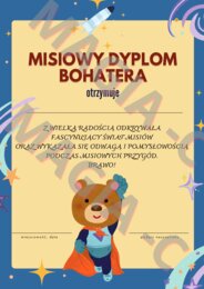 DZIEŃ PLUSZOWEGO MISIA - DYPLOM CERTYFIKAT 3 WZORY
