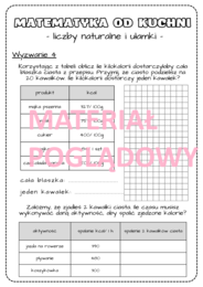 Projekt edukacyjny - klasa 6, 7, 8. Innowacja pedagogiczna. Obliczenia praktyczne. Matematyka od kuchni.
