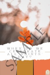 All Souls' Day and All Saints' Day