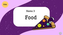🍓 Name 3: Food Edition – zabawa językowa dla dzieci! (poziom KIDS A1, 17 stron)gra językowa, jedzenie po angielsku, angielski dla dzieci, nauka słownictwa, A1, name 3, speaking, zabawa na lekcji, food vocabulary, gra klasowa, Name 3 game, Food vocabulary
