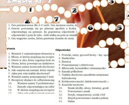 Narządy zmysłów- gra planszowa dla klasy 7