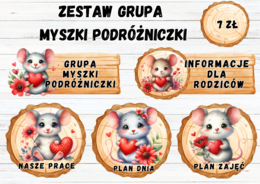 ZESTAW GRUPOWY GRUPA "MYSZKI PODRÓŻNICZKI"