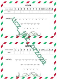 Stacje zadaniowe, mikołaj, boże narodzenie, szyfr, klasa 5, liczby naturalne i ułamki zwykłe