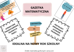 Z matematyką idę w nowy rok szkolny - gazetka matematyczna