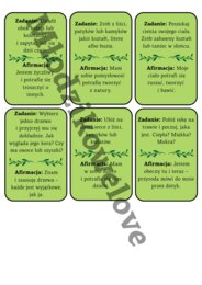 Karty mocy w lesie i parku