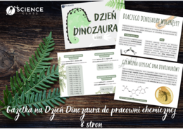 Gazetka na Dzień Dinozaura do pracowni chemicznej