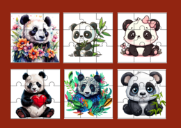 DZIEŃ PANDY – PUZZLE – 17 obrazków