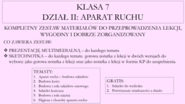 Klasa 7 - Aparat ruchu - pakiet z działu